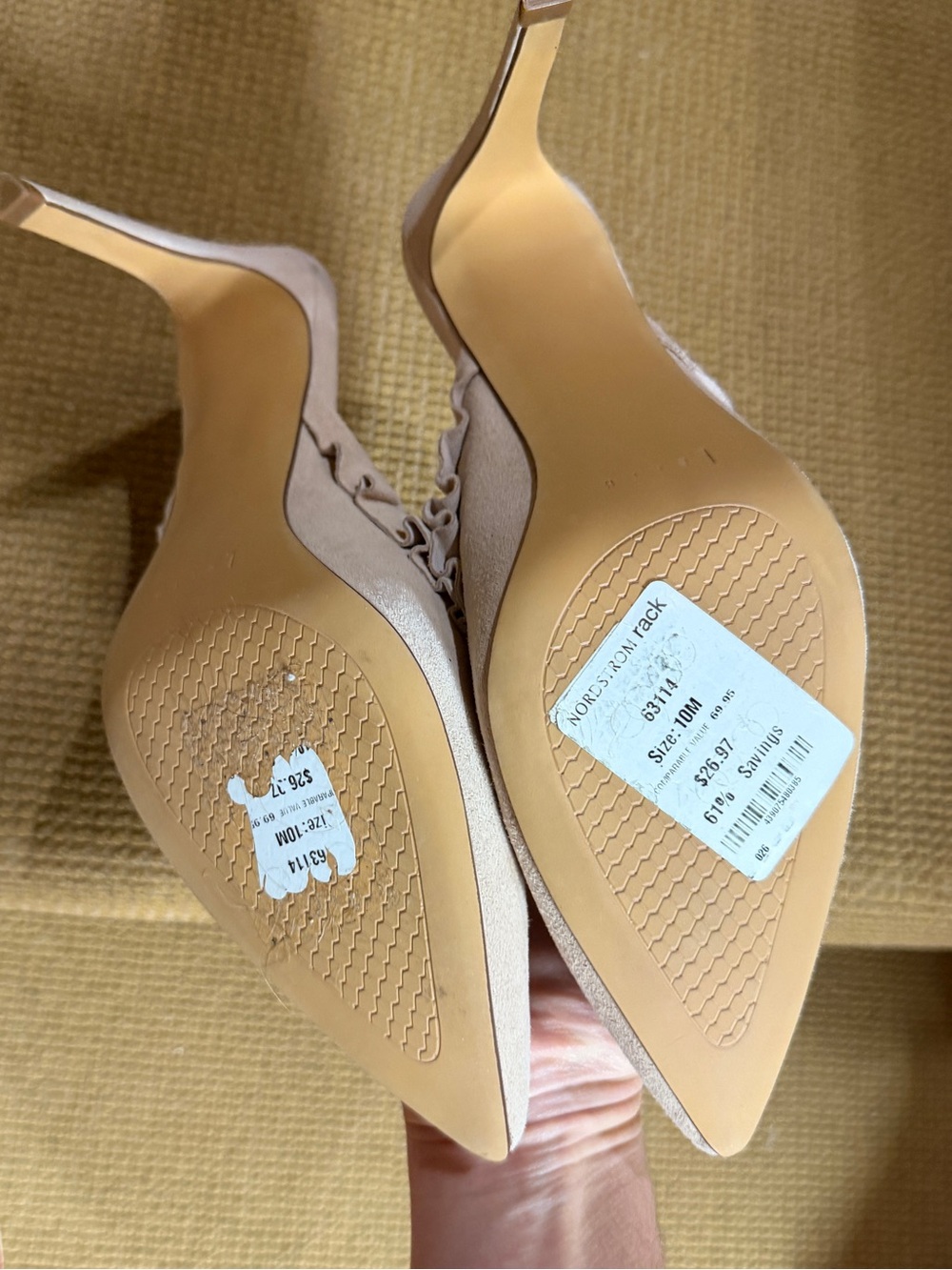 Leith Ivory Ruffle Pointed-Toe Mule - Picture 5 of 5